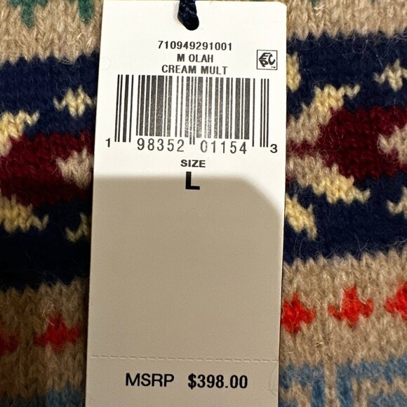 Polo Ralph Lauren Fair Isle Jacquard Wool Alpaca Holiday Sweater Sportsman L - Picture 13 of 13